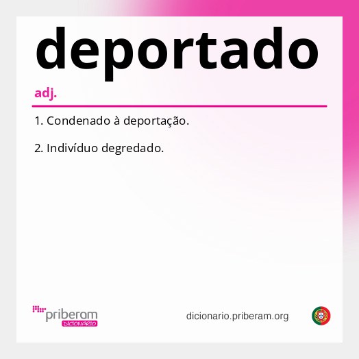 Significado de deportado