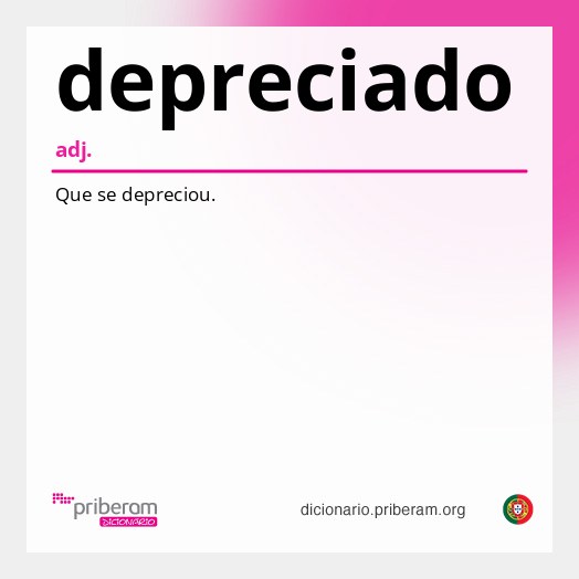 Significado de depreciado