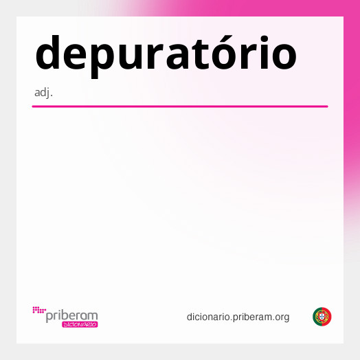 Significado de depuratório