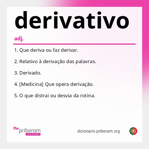Significado de derivativo