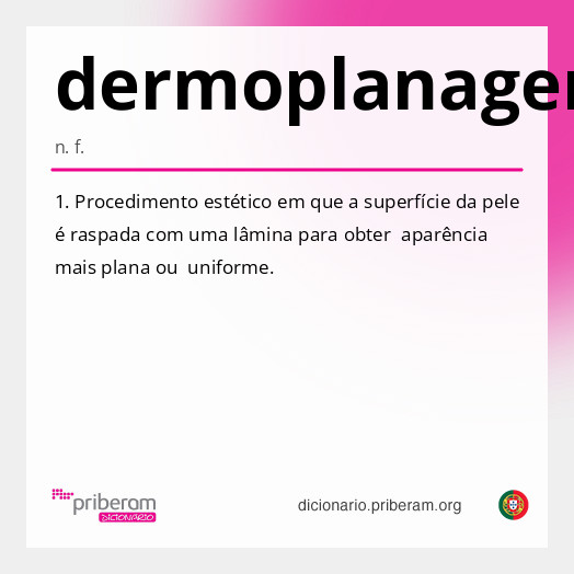Significado de dermoplanagem
