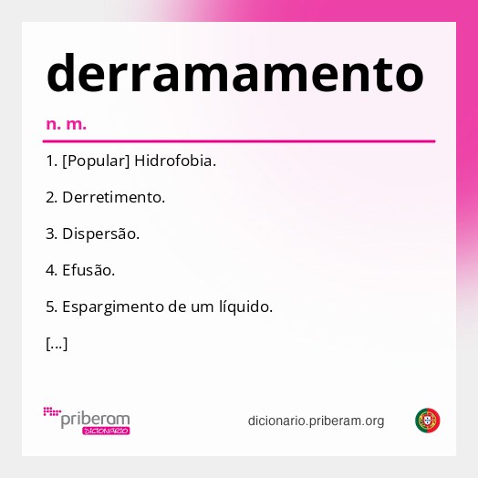 Significado de derramamento