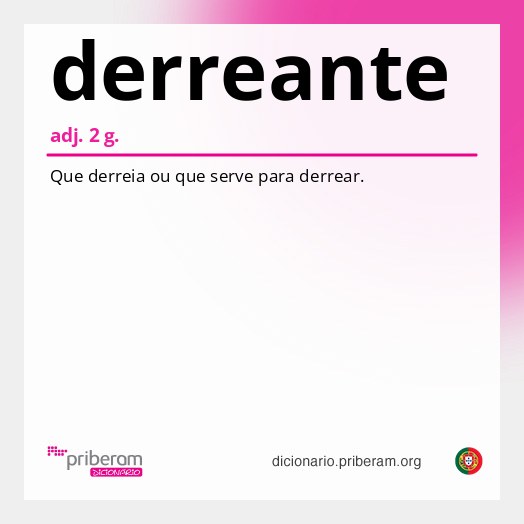 Significado de derreante