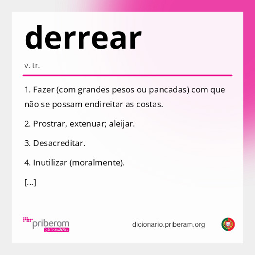 Significado de derrear