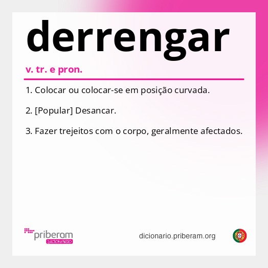 Significado de derrengar