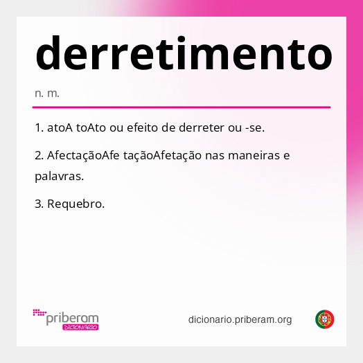 Significado de derretimento