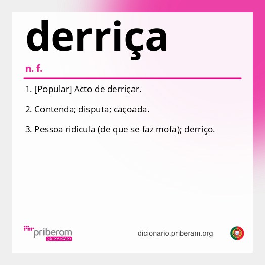 Significado de derriça