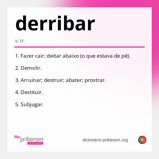 Significado de derribar