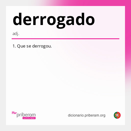Significado de derrogado