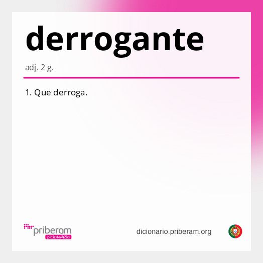 Significado de derrogante