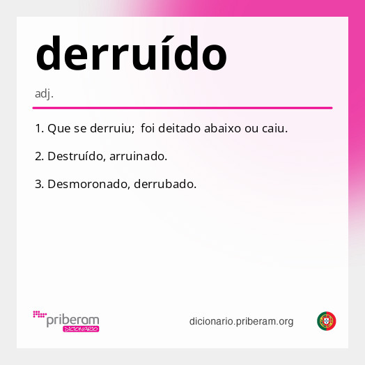 Significado de derruído