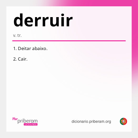Significado de derruir