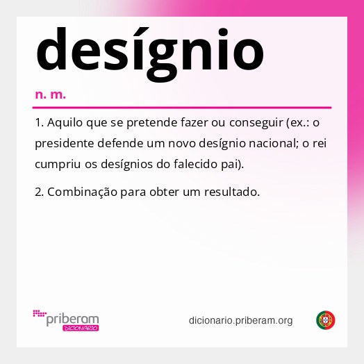 Significado de desígnio