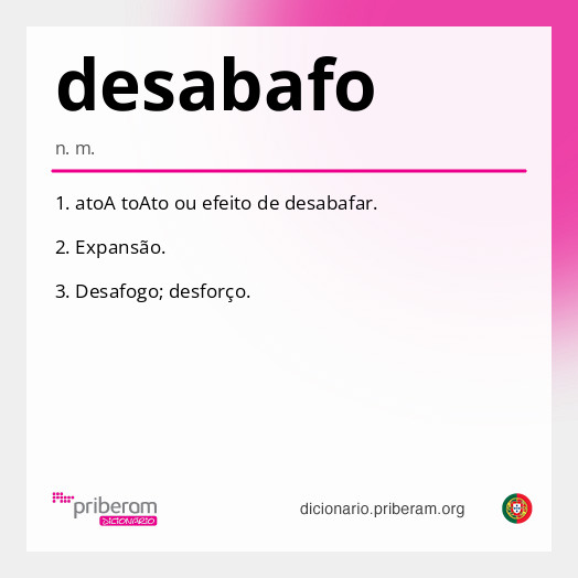 Significado de desabafo