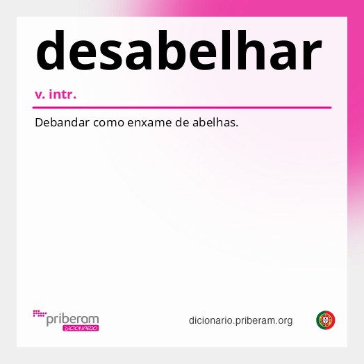 Significado de desabelhar