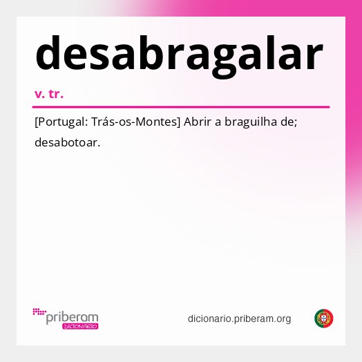 Significado de desabragalar