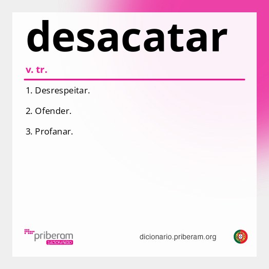 Significado de desacatar