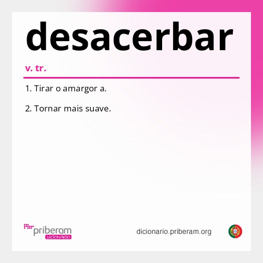 Significado de desacerbar