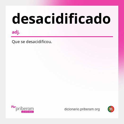 Significado de desacidificado