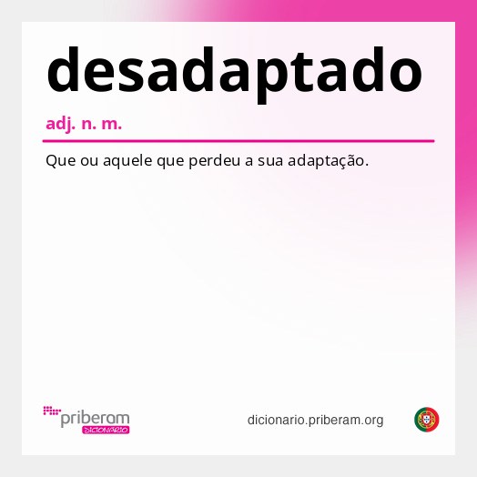 Significado de desadaptado