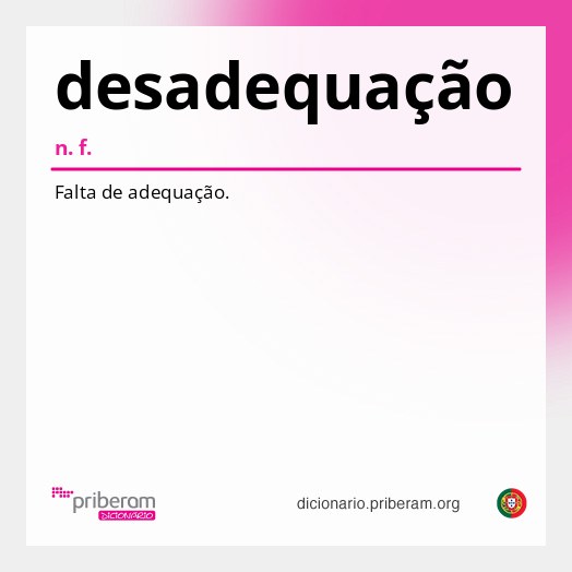 Significado de desadequação