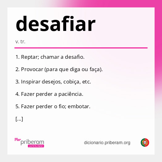 Significado de desafiar