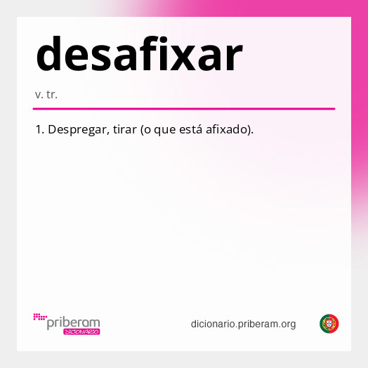 Significado de desafixar