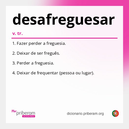Significado de desafreguesar