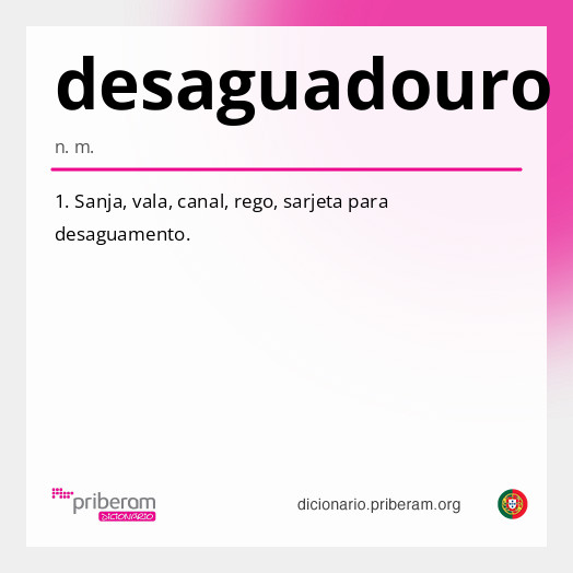 Significado de desaguadouro