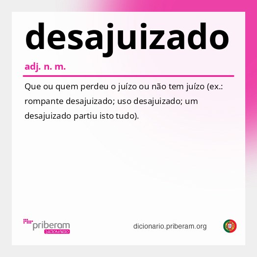 Significado de desajuizado