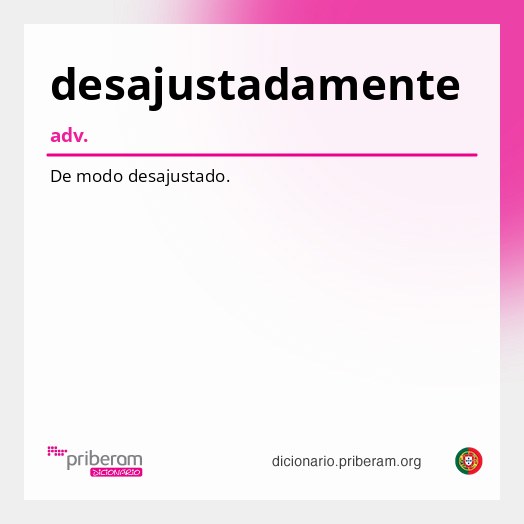 Significado de desajustadamente