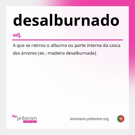 Significado de desalburnado