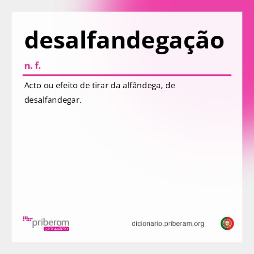 Significado de desalfandegação