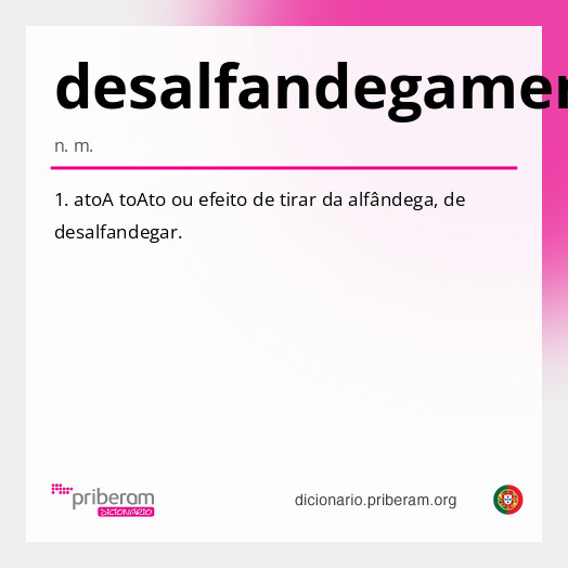 Significado de desalfandegamento