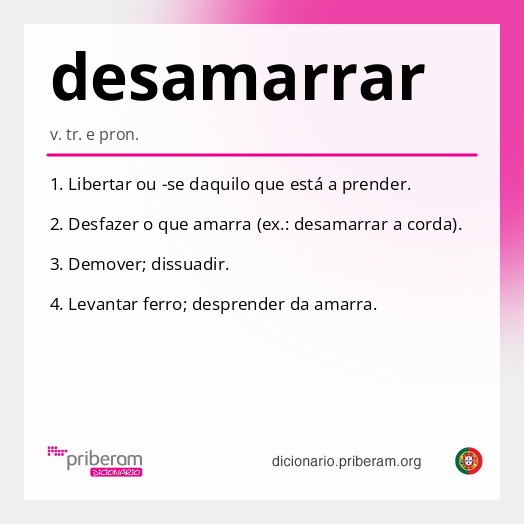 Significado de desamarrar
