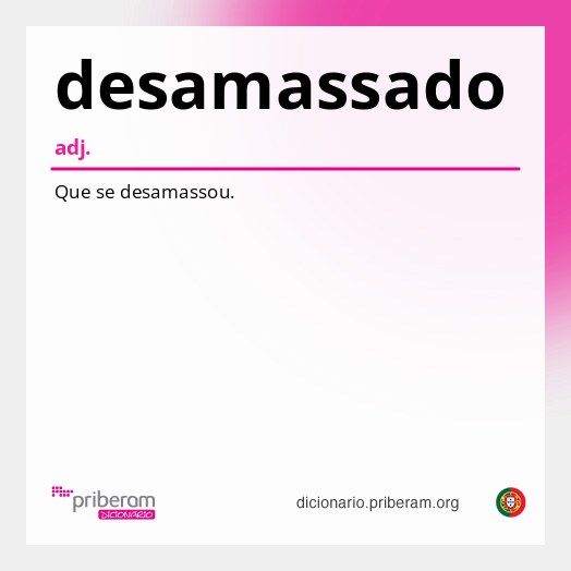 Significado de desamassado