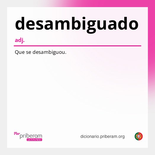 Significado de desambiguado