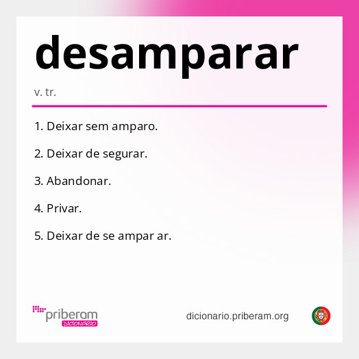 Significado de desamparar
