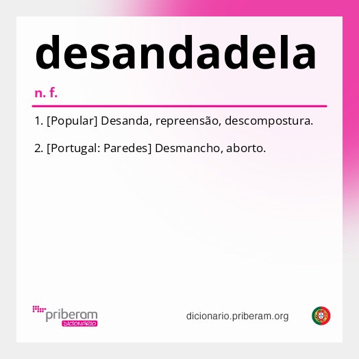 Significado de desandadela