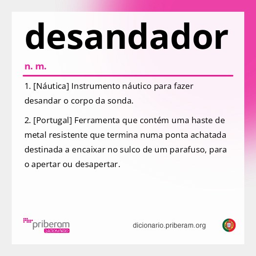 Significado de desandador