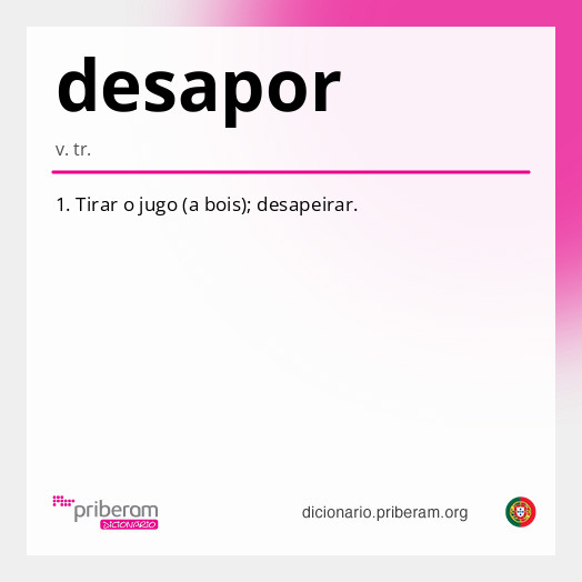 Significado de desapor