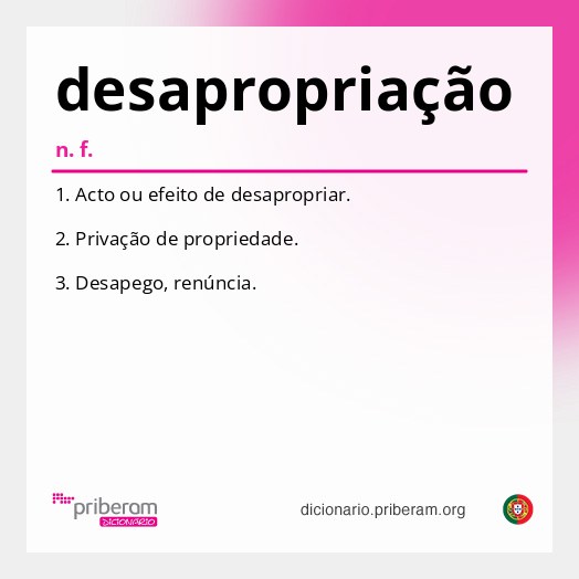 Significado de desapropriação