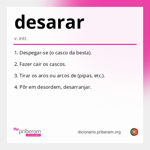 Significado de desarar