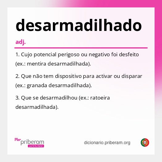 Significado de desarmadilhado