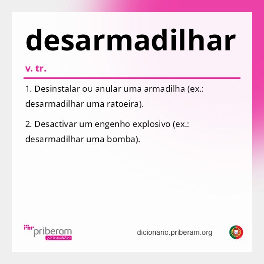Significado de desarmadilhar