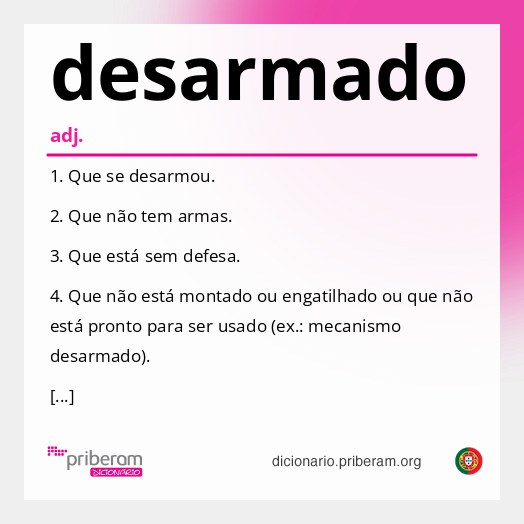 Significado de desarmado