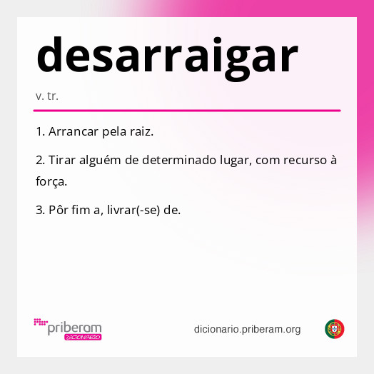 Significado de desarraigar
