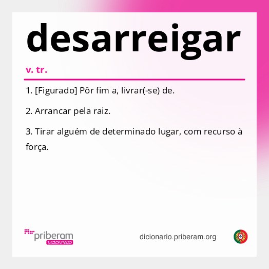 Significado de desarreigar