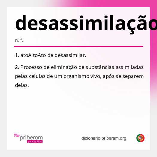 Significado de desassimilação