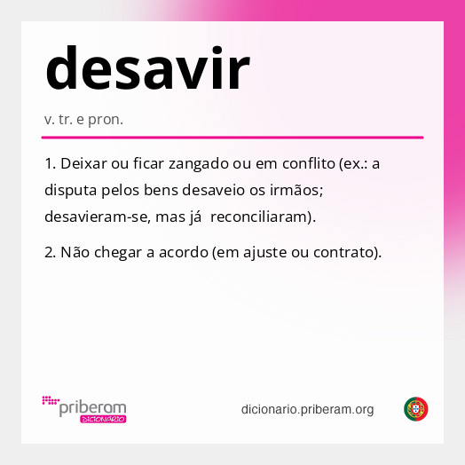 Significado de desavir